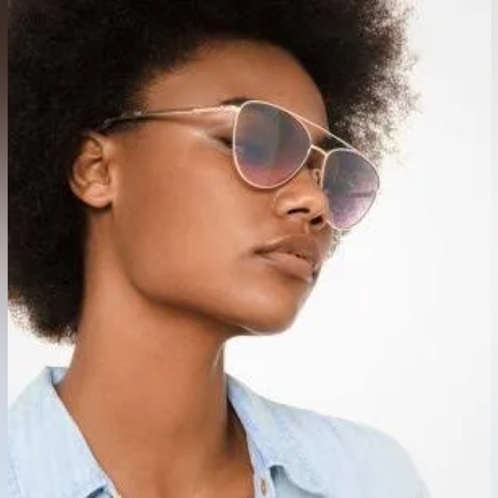 New Michael Kors Barcelona Aviator Sunglasses in Purple and gold (MK1056)